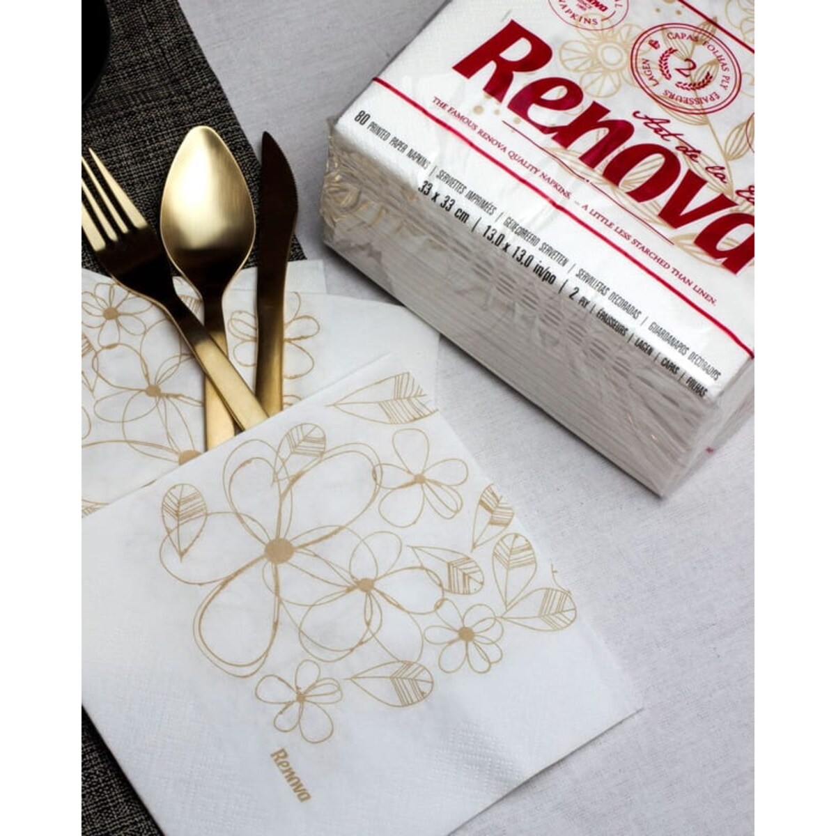 Serwetki papierowe Renova Art de la table deco 80 szt