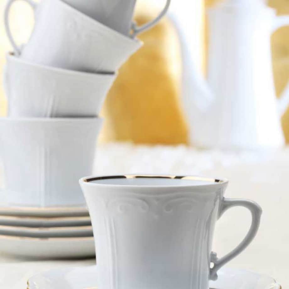 Zestaw obiadowo-kawowy dla 12 osób 110 el. Kamelia Złota Linia B014