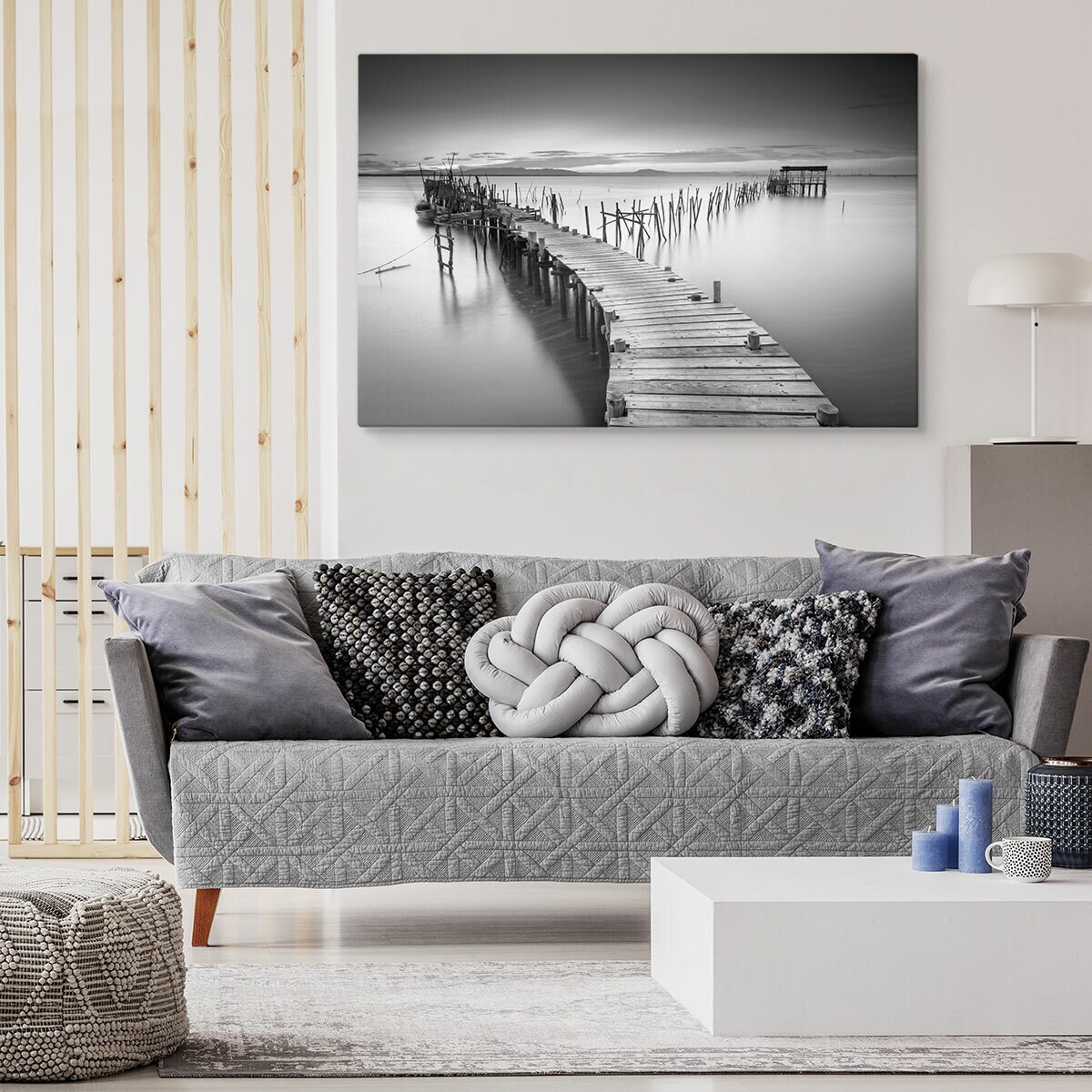 Obraz Na Płótnie Czarno-Biały Krajobraz 120x80cm