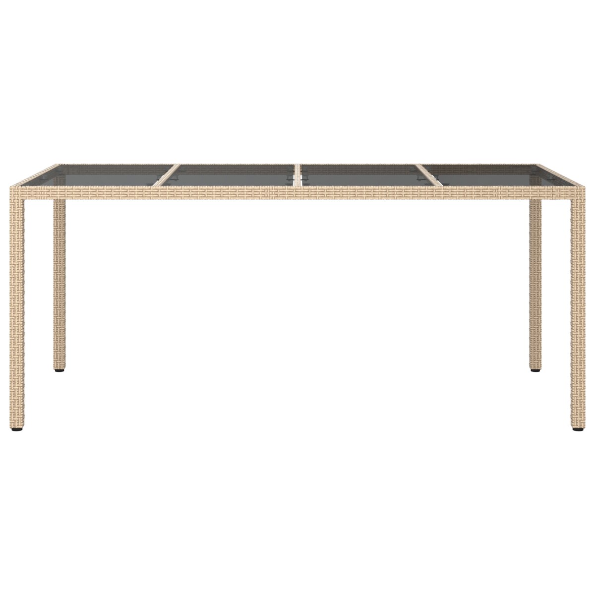 vidaXL Stół Ogrodowy Beżowy 190x90x75 cm Polirattan