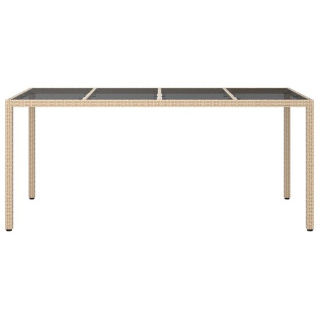 vidaXL Stół Ogrodowy Beżowy 190x90x75 cm Polirattan