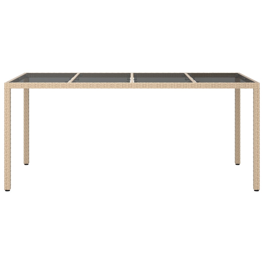 vidaXL Stół Ogrodowy Beżowy 190x90x75 cm Polirattan