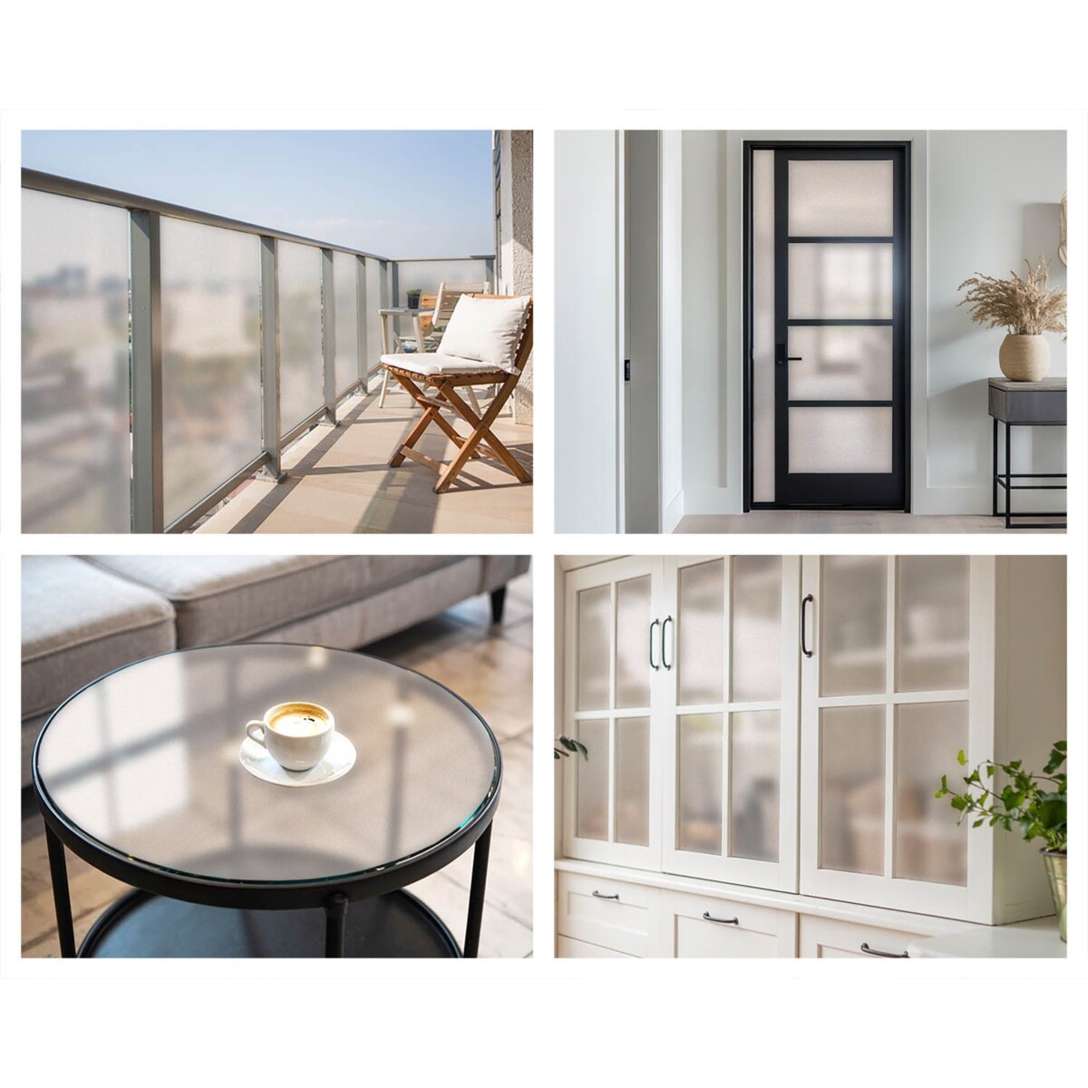 Okleina na okno dekoracyjna - Beżowy odcień minimalistyczna elegancja - 100x116 cm