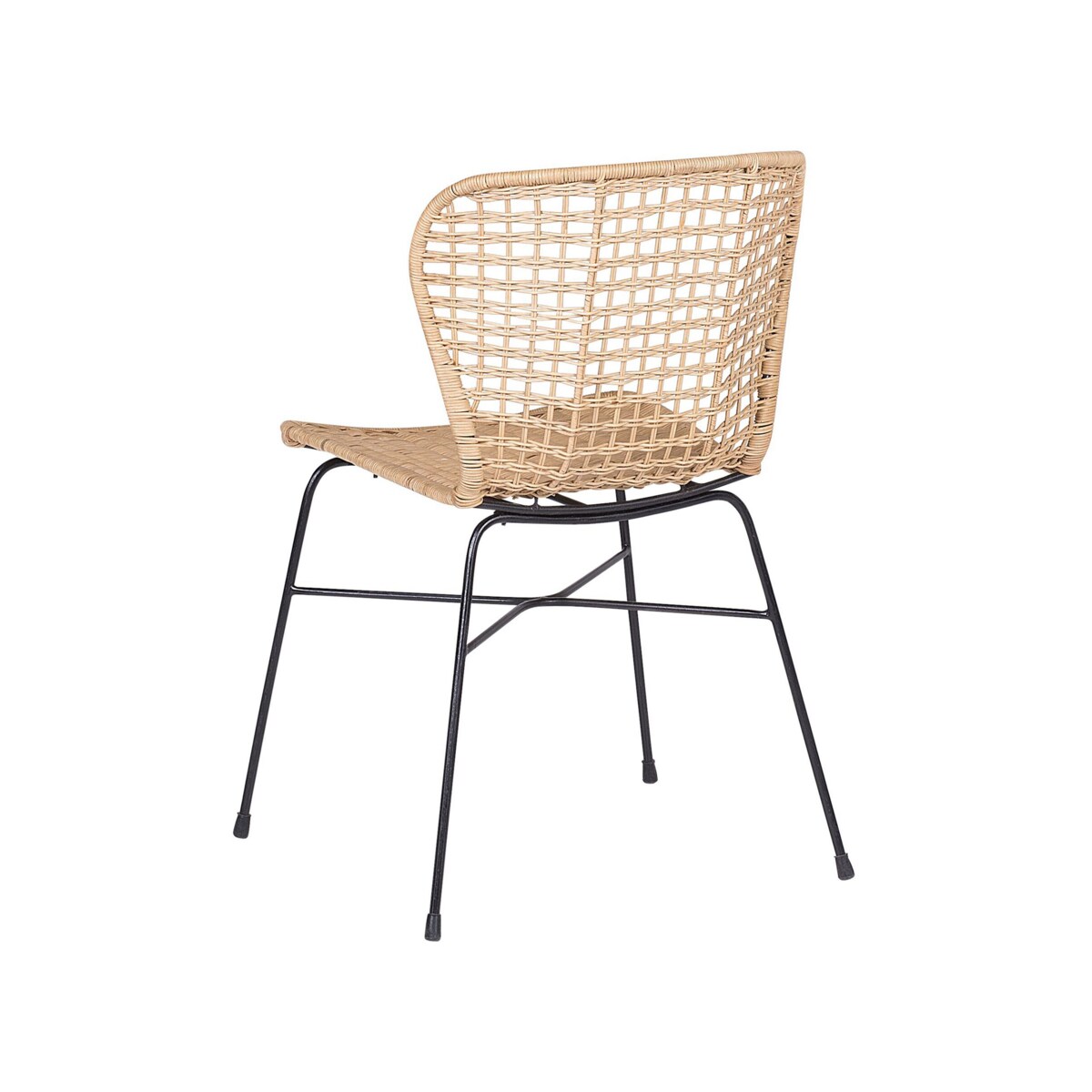 Zestaw 2 krzeseł do jadalni rattanowy naturalny ELFROS