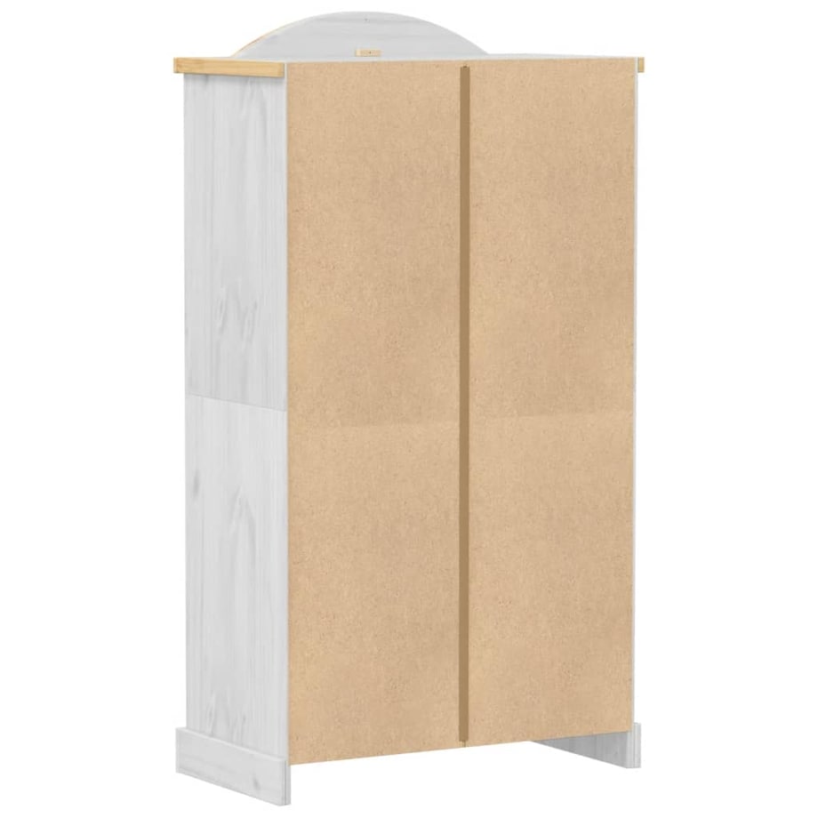 vidaXL Szafa Corona, biała, 102x52x186 cm, lite drewno sosnowe