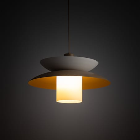 Lampa Wisząca Tk Lighting Verado Beżowa Biała Metalowa Z Kloszem