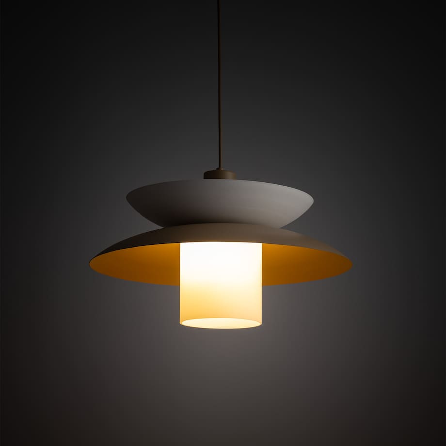 Lampa Wisząca Tk Lighting Verado Beżowa Biała Metalowa Z Kloszem