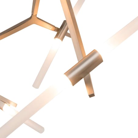 Modernistyczna LAMPA wisząca STARCK 20034-14 Italux metalowa OPRAWA sople ZWIS structural nikiel