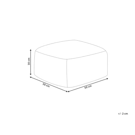 Puf futrzany 50 x 50 x 30 cm brązowy TUKKI