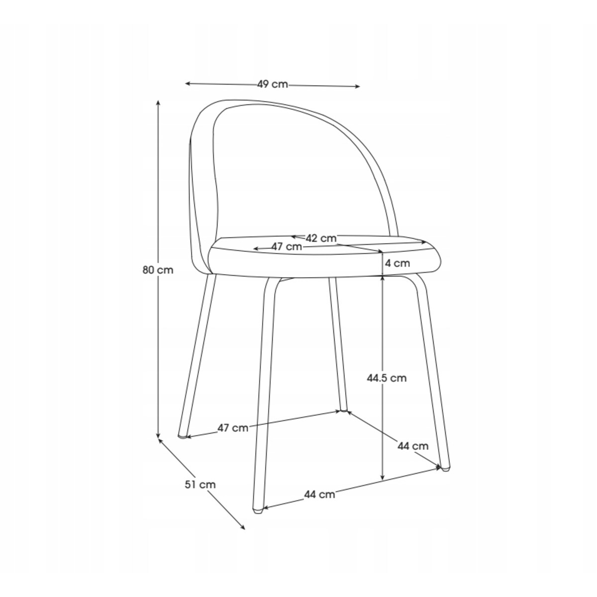 ZESTAW 4 SZTUK Krzesła TESSAR Szary-beż Czarny Tapicerowane SALON JADALNIS