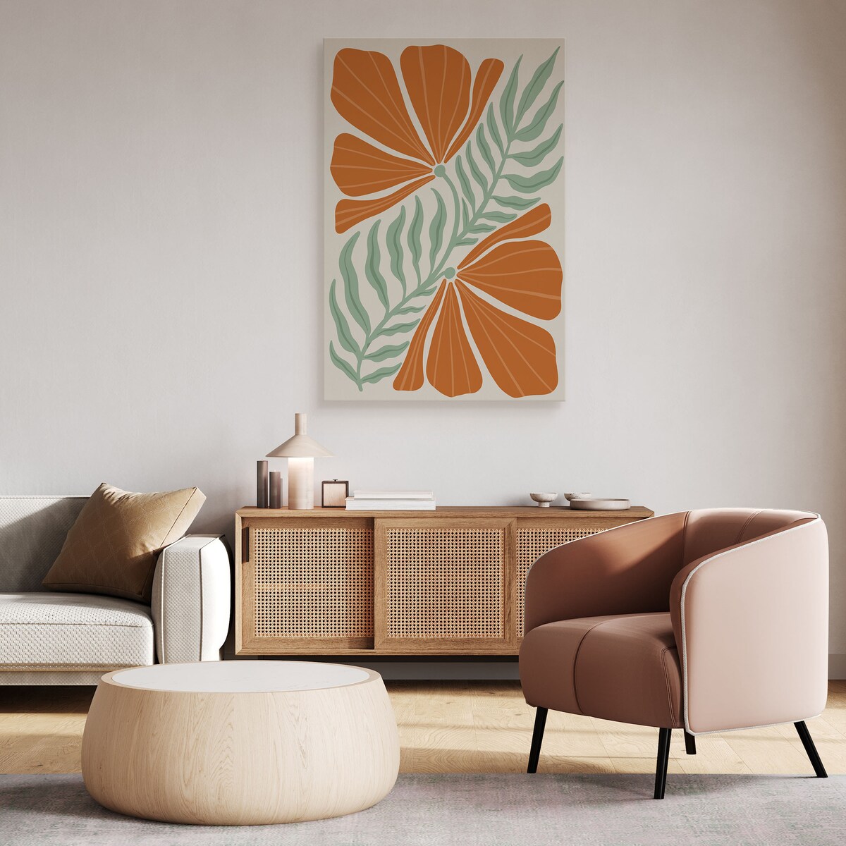 Obraz Balijski Pomarańczowy Kwiat 30x40cm