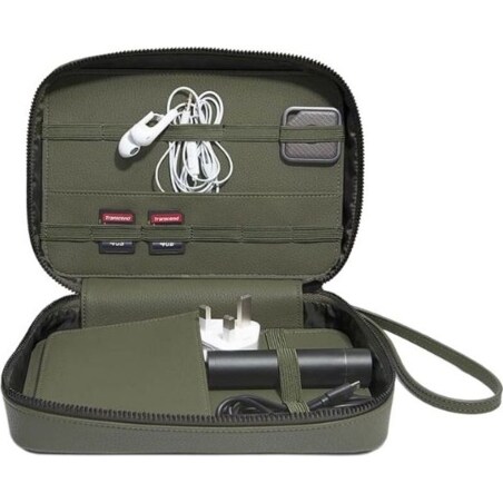 Etui na ładowarki i słuchawki Stackers Pebble oliwkowe