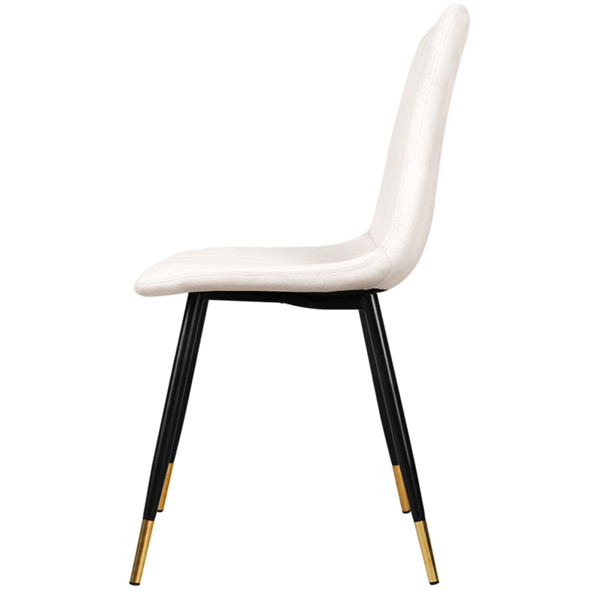 Krzesło tapicerowane welurowe pikowane złote nogi beżowe