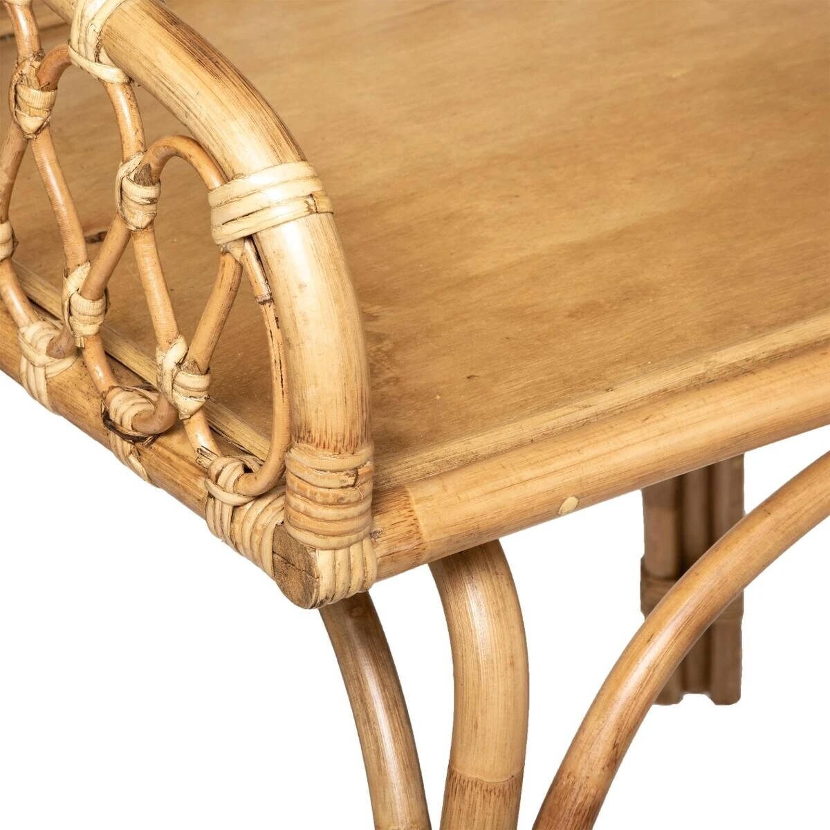 Ozdobny stolik do pokoju dziecięcego, rattanowy, 62 x 43 x 69 cm