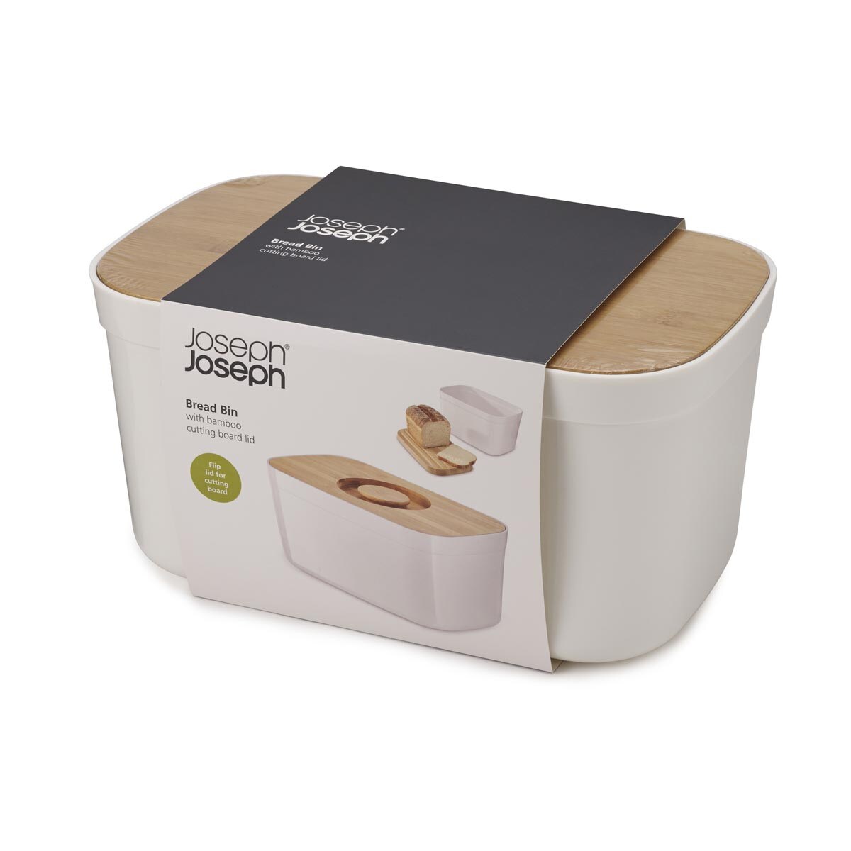 Chlebak biały Bread Bin, 35.5 x 22 x 17.5 cm, Joseph Joseph