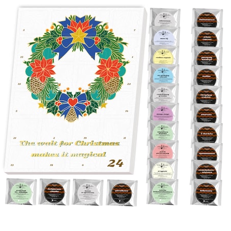 KALENDARZ ADWENTOWY Z KAWĄ I HERBATĄ 2025 - 24 ŚWIĄTECZNE SMAKI OD CUP&YOU - PREZENT UPOMINEK NA ŚWIĘTA MIKOŁAJA DLA KOBIETY MĘŻCZYZNY FACETA