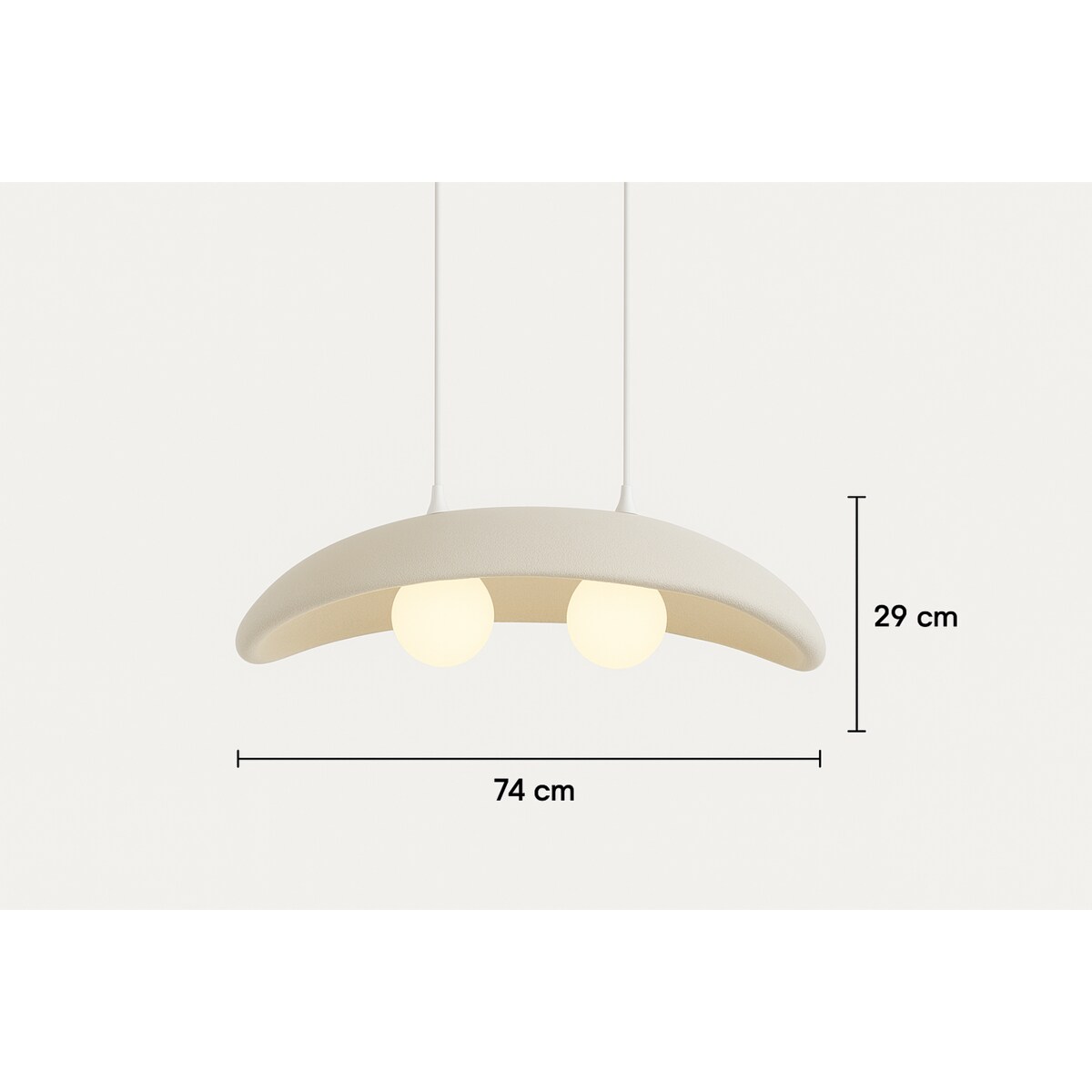 LAMPA WISZĄCA SHIRO BIAŁA