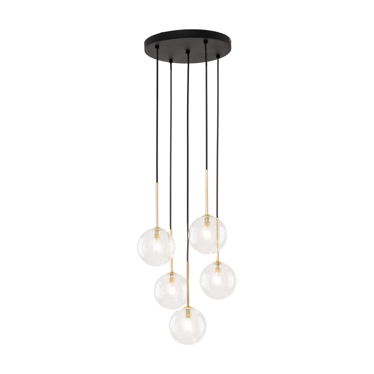 Lampa wisząca NILOS BLACK/GOLD 5943 TK Lighting 5xG9 czarno-złota nowoczesna regulowana do salonu jadalni kuchni
