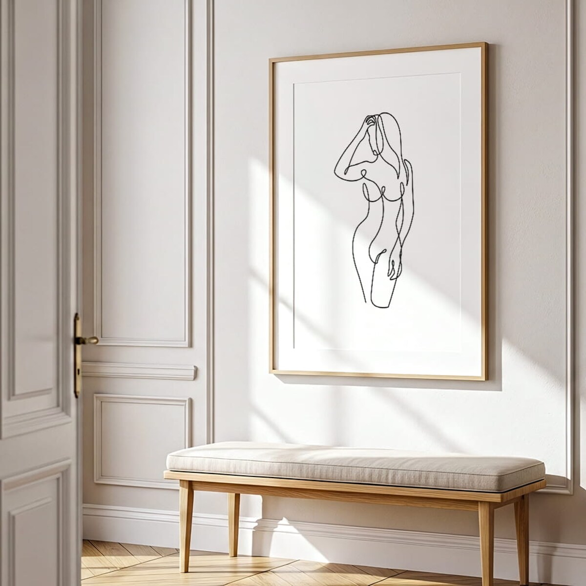 plakat line art female body 4 50x70 cm