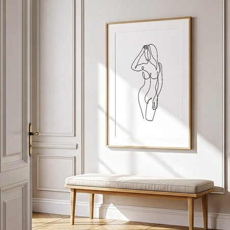 plakat line art female body 4 50x70 cm