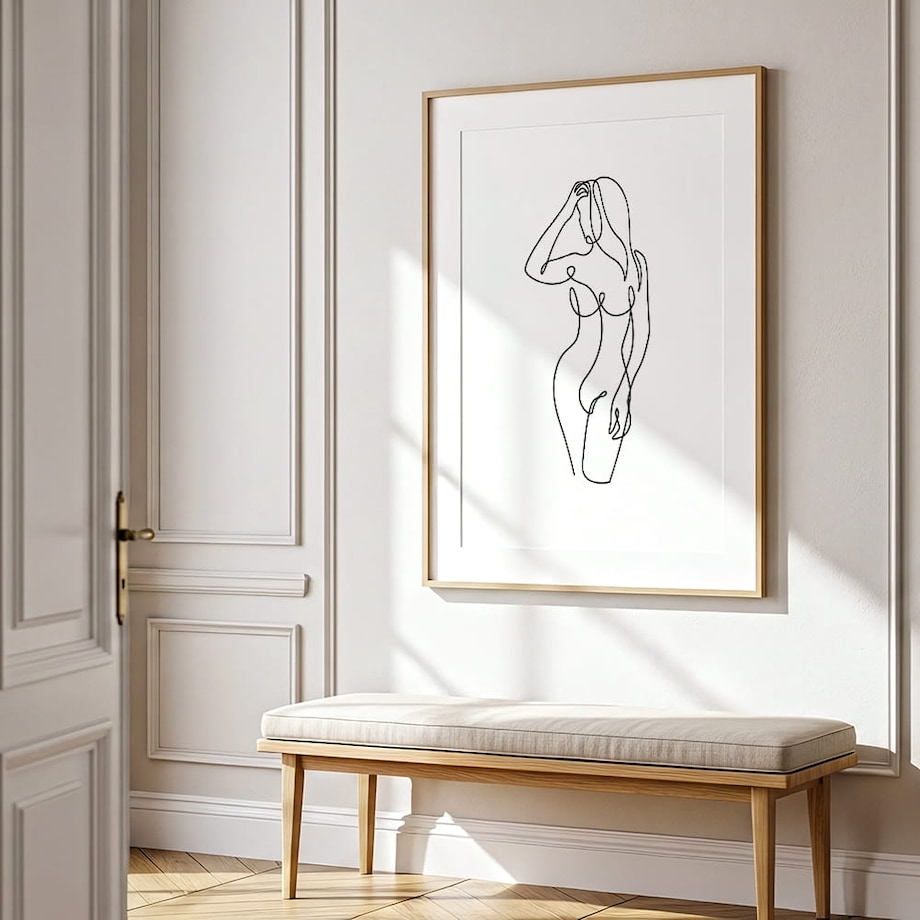 plakat line art female body 4 50x70 cm