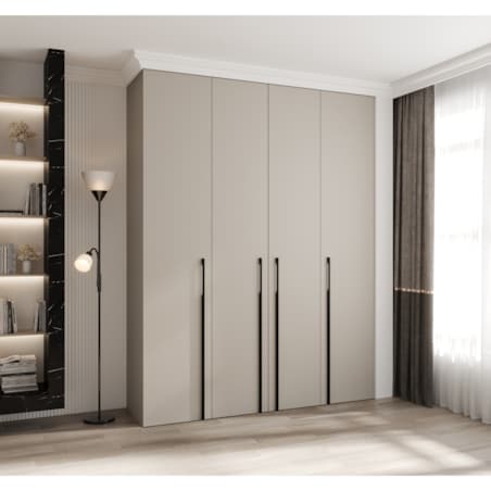 Szafa czterodrzwiowa Como 3 190 gł.40 kaszmir+czarny
