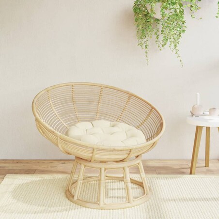 vidaXL Okrągła poduszka, kremowa, Ø 60 x11 cm, tkanina Oxford