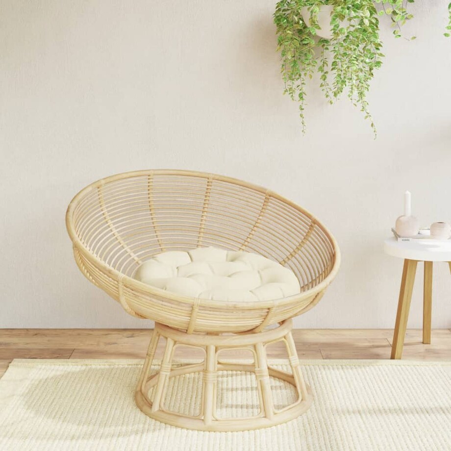 vidaXL Okrągła poduszka, kremowa, Ø 60 x11 cm, tkanina Oxford