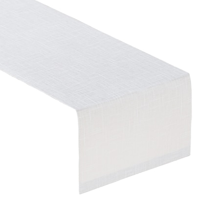 Bieżnik prostokątny 40x130 prześwitujący biały