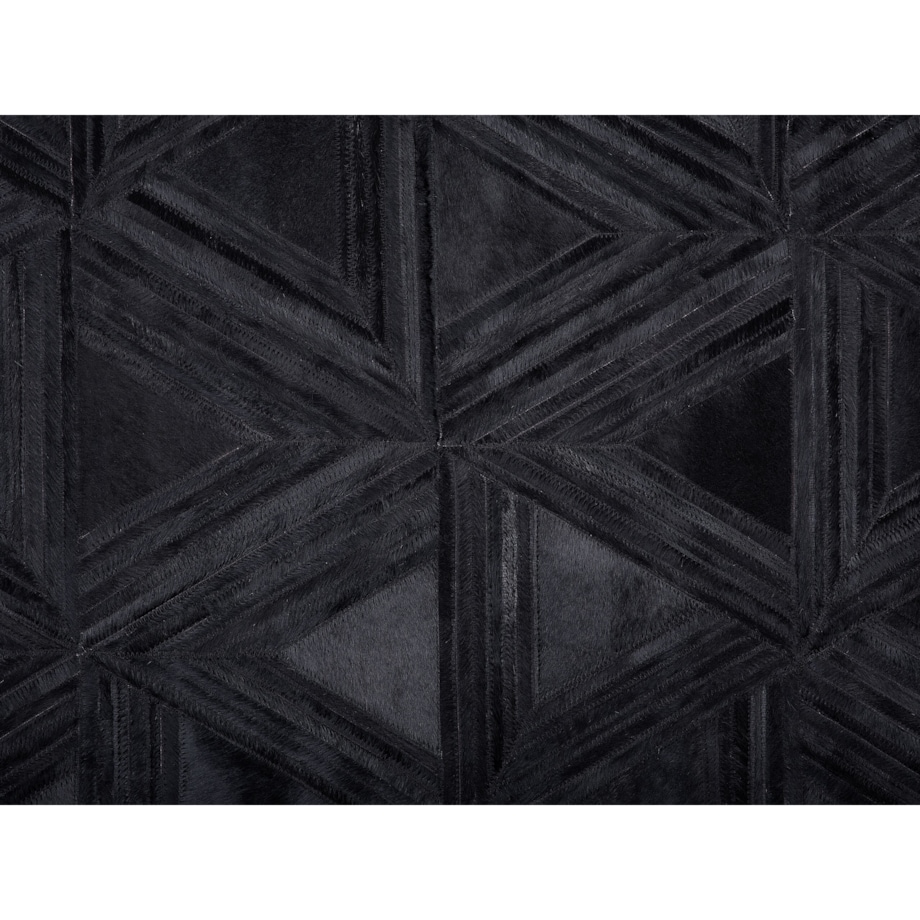 Dywan skórzany 160 x 230 cm czarny KASAR