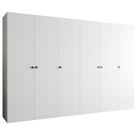 Szafa uchylna otwierana PARMA 1 300 wys. 202 cm Biały + u. Czarny