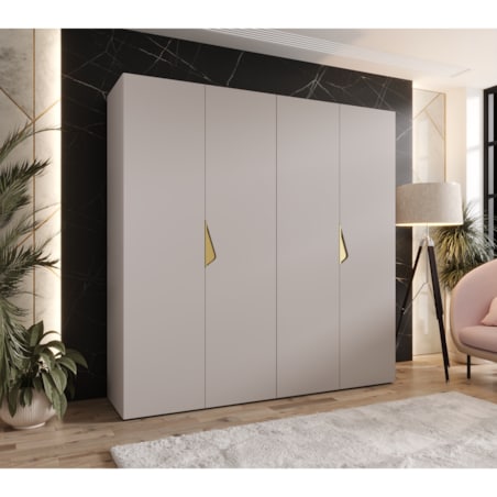 Szafa uchylna Sandi 1 200 wys 202 cm Kaszmir + u Złoty