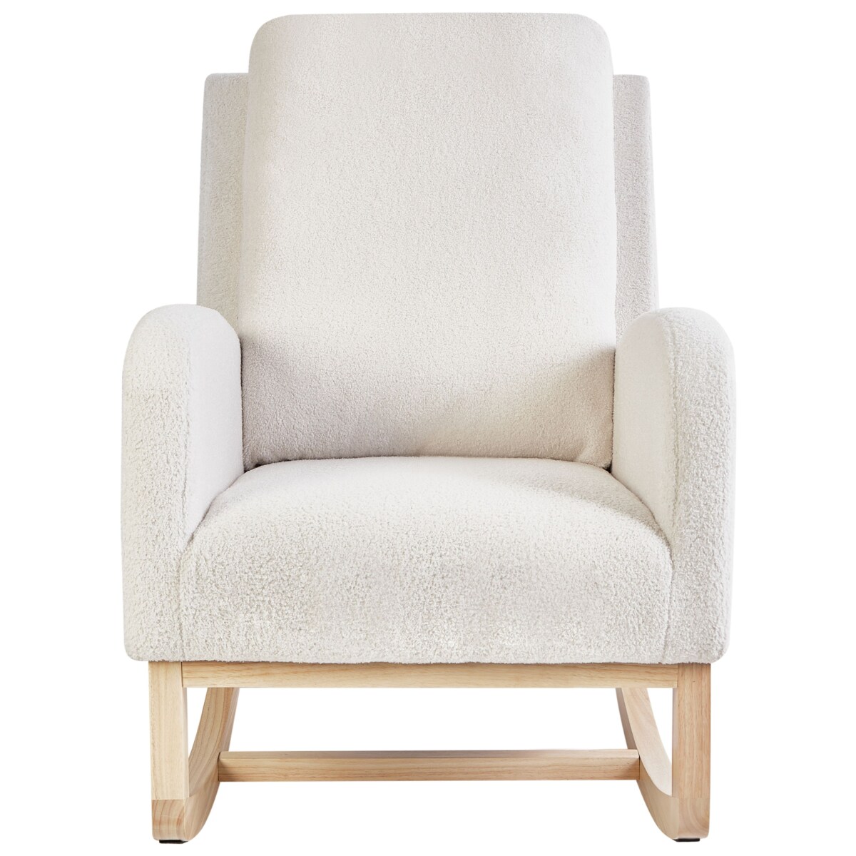 Fotel bujany ALSTA Boucle Złamana biel