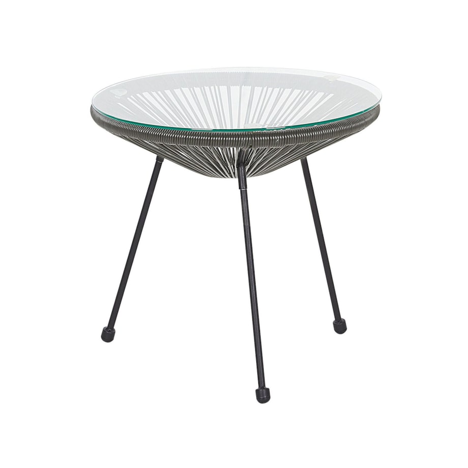 Zestaw mebli balkonowych z technorattanu szary ACAPULCO II