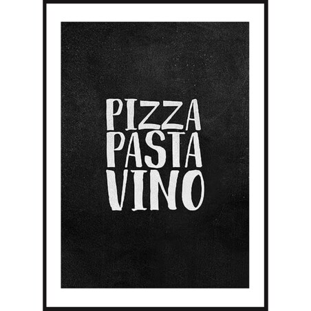 Poster Story, Plakat, Obraz - Pizza Pasta Vino, wymiary 60 x 84 cm