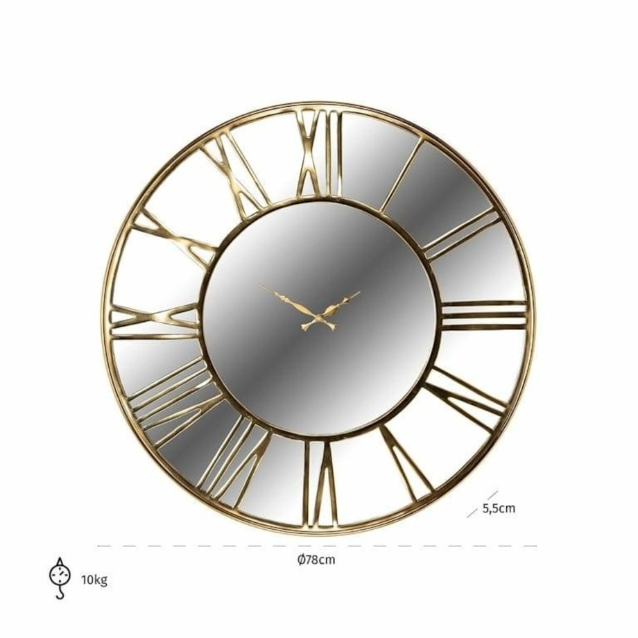 Zegar lustrzany GREYSON złoty 78 cm