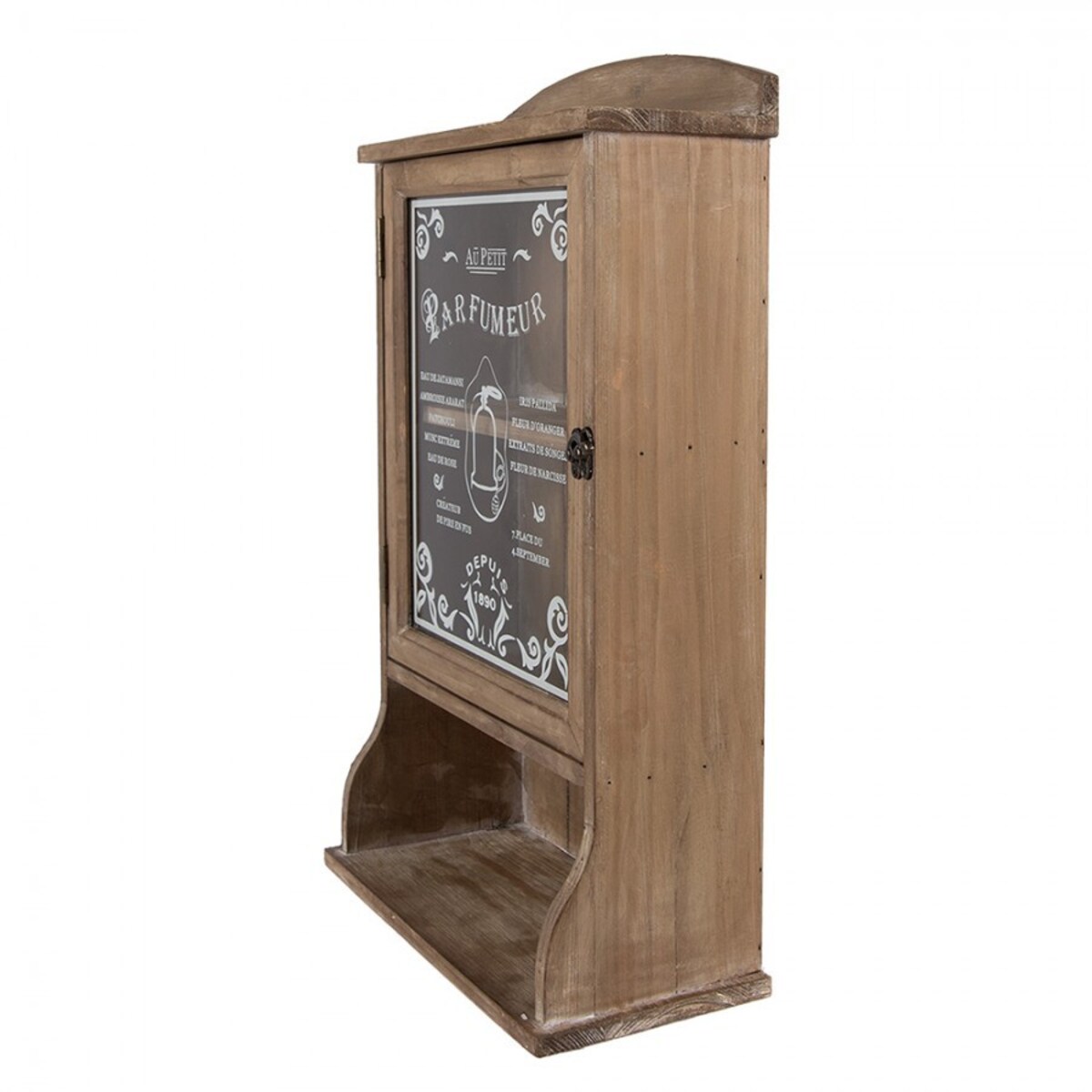 Witrynka wisząca drewniana brązowa 32x15x54 cm