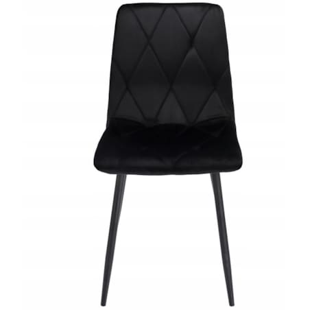 4 X Krzesło Tapicerowane Pikowane Welur Nowoczesne