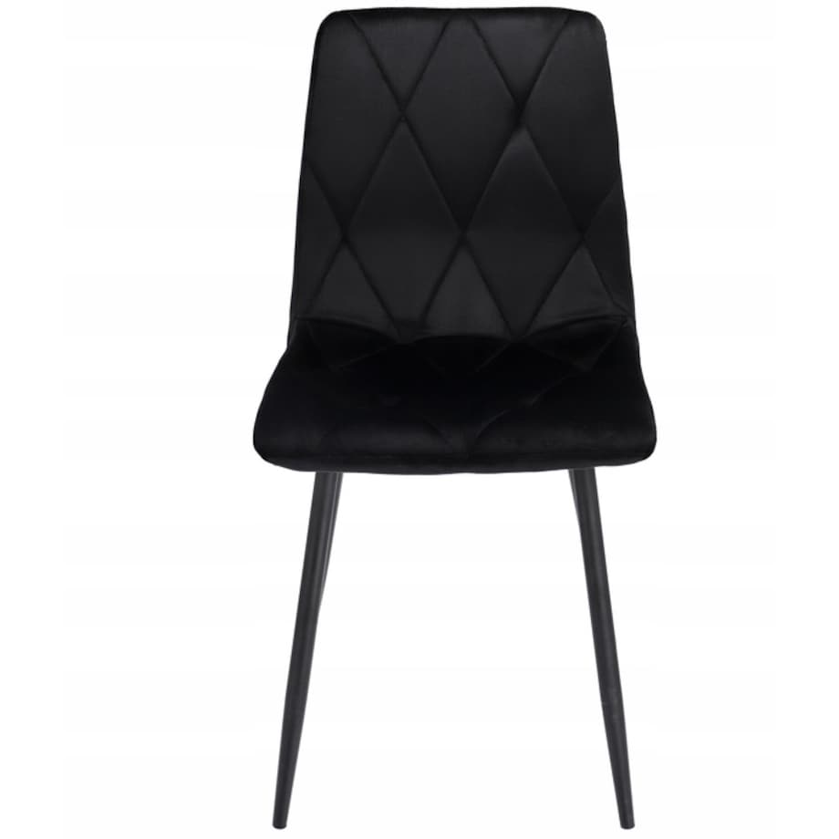 4 X Krzesło Tapicerowane Pikowane Welur Nowoczesne