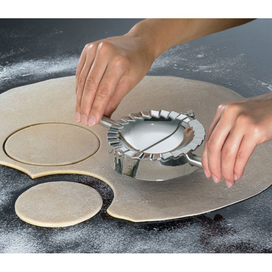 Forma do robienia lepienia pierogów 12cm duża metalowa maszyna pierogarka