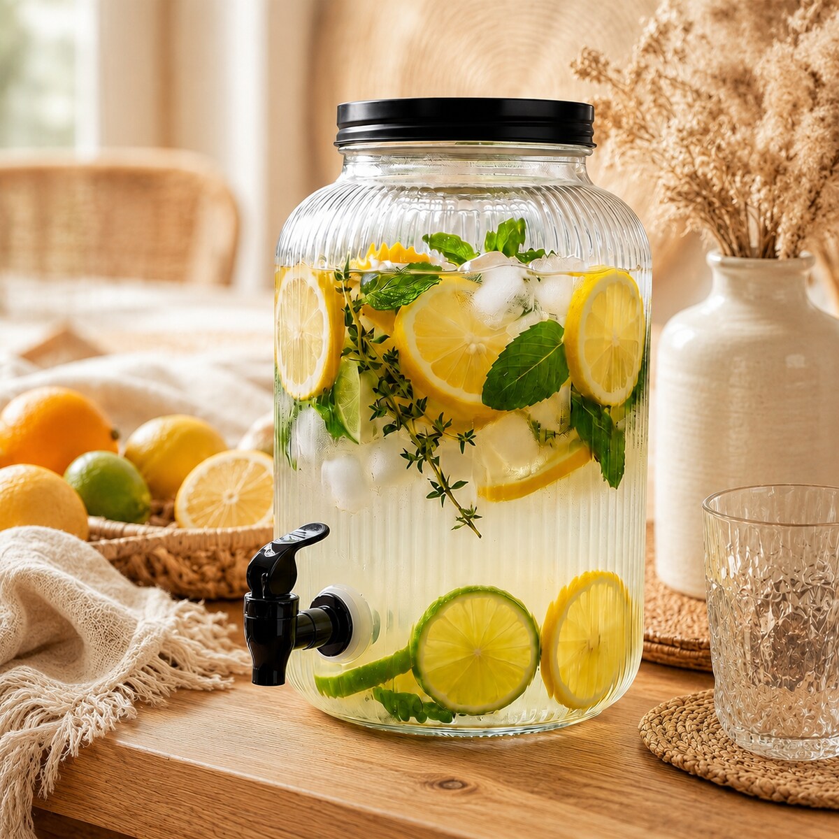 Słoik z kranikiem na lemoniadę 4L