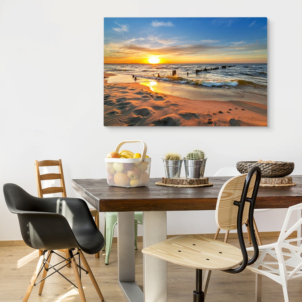 Obraz Zachód słońca nad Morzem Bałtyckim 120x80cm