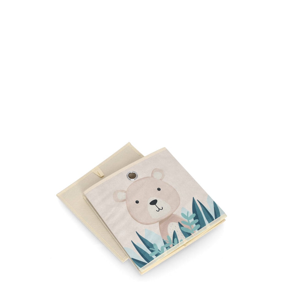 Tekstylne pudełko ze zwierzątkiem, 28 x 28 x 28 cm