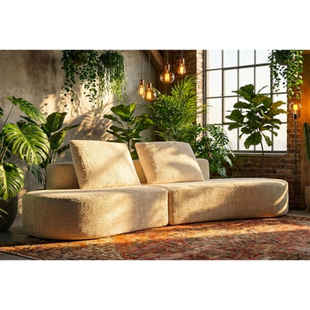 Sofa Island, kolor biały, poliester, 238 x 92 x 78 cm, do salonu, Mauro Ferretti