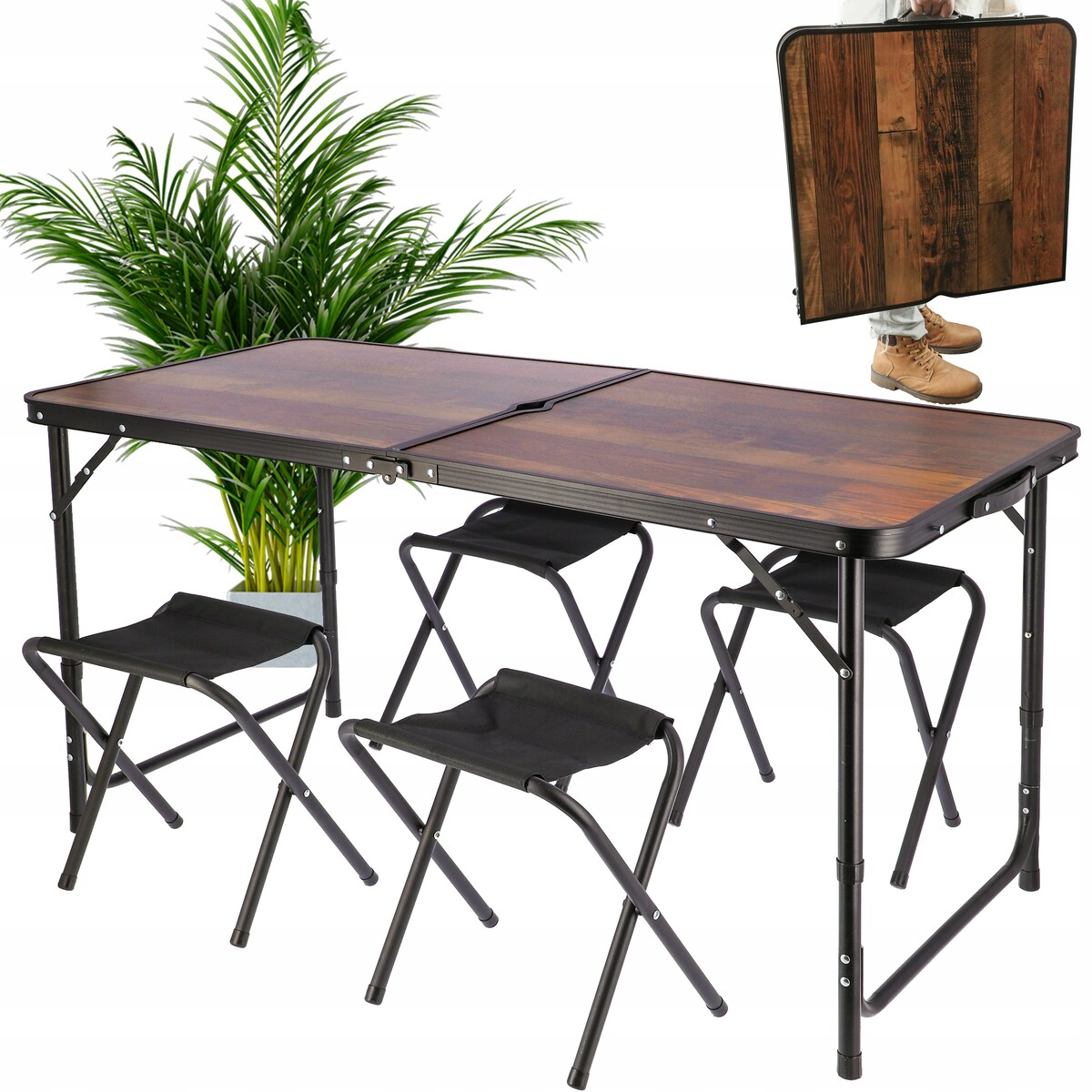 Zestaw kempingowy JUMI składany turystyczny ogrodowy walizka