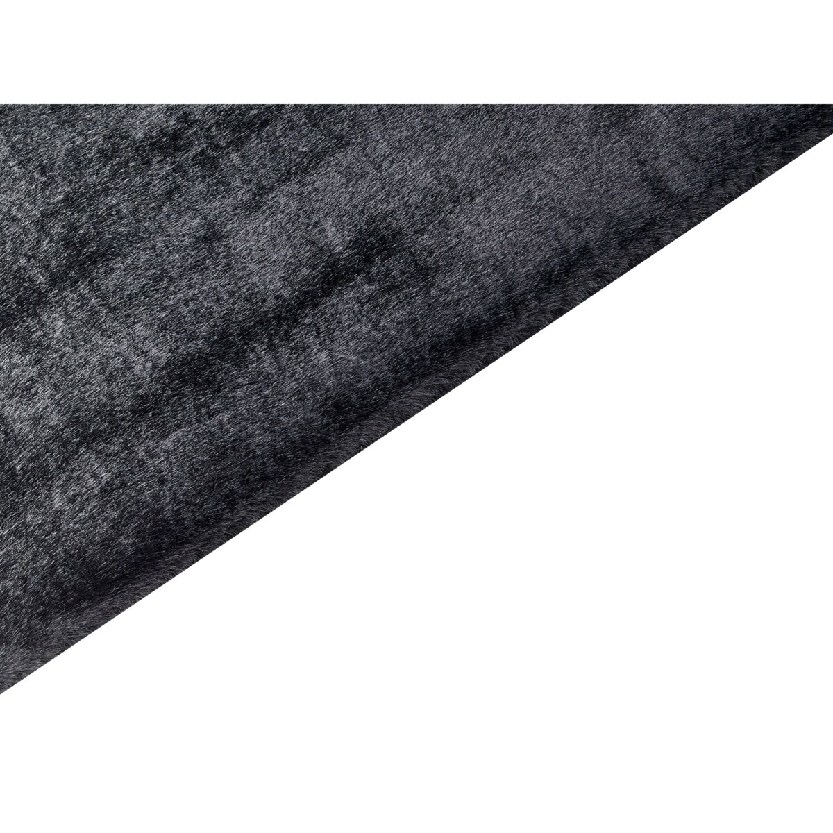 Dywan sztuczne futro królika 160 x 230 cm czarny MIRPUR