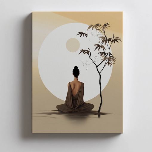 Spokój w Równowadze, 50x70 cm, bez ramy, płótno premium na blejtramie
