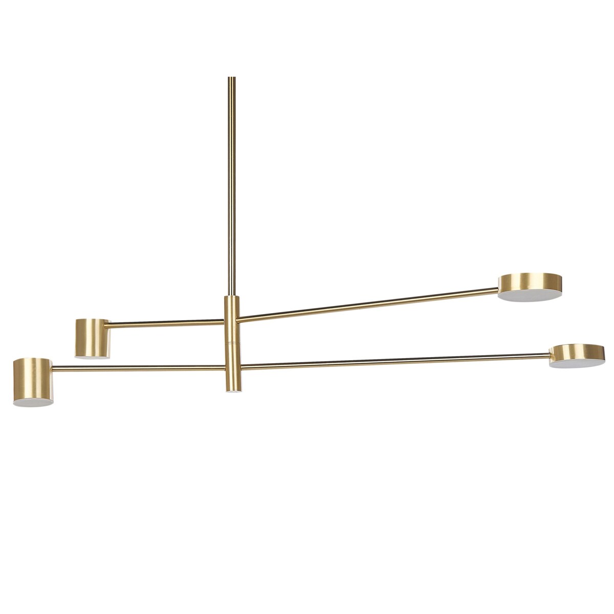 Lampa wisząca 4 - punktowa metalowa złota BANDON