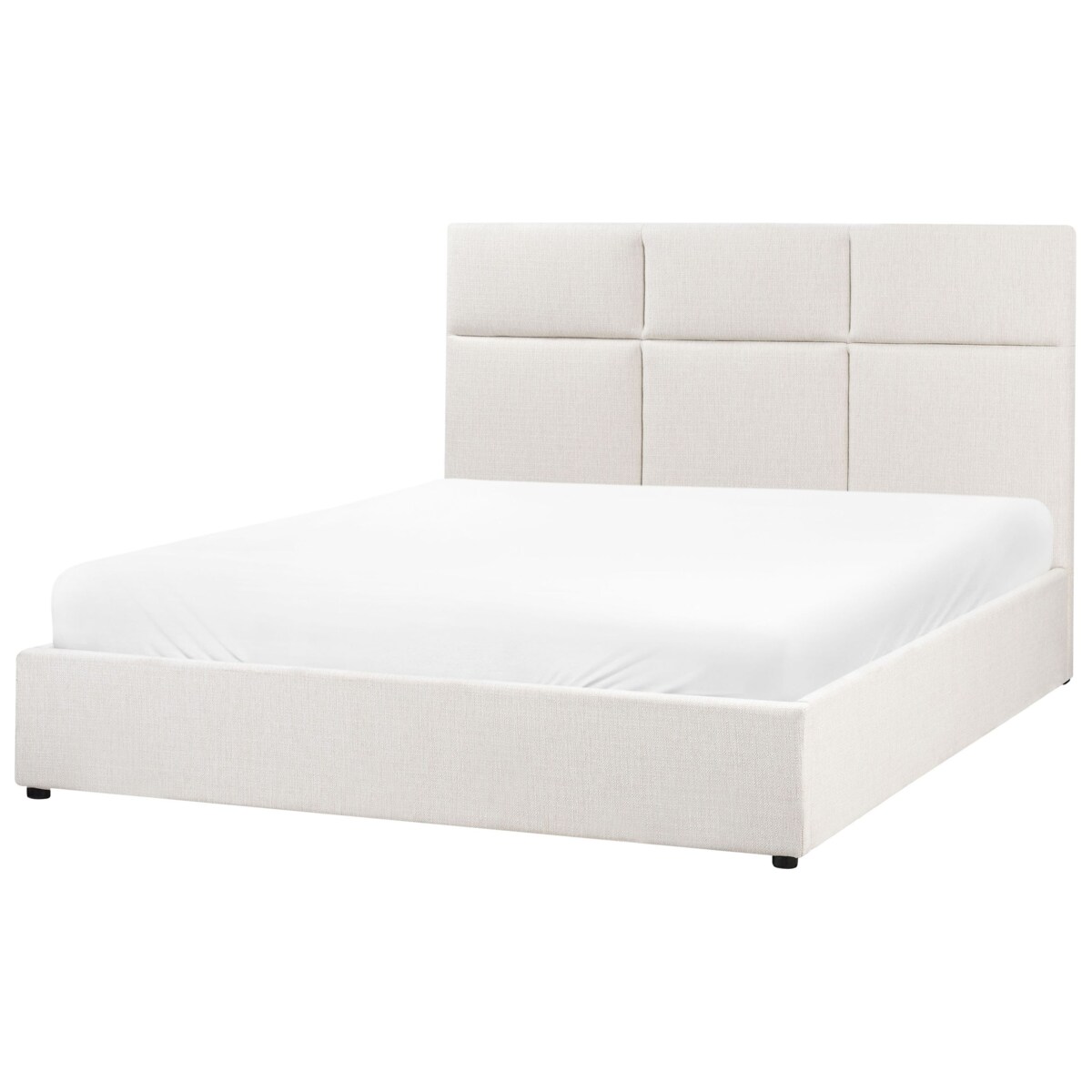 Łóżko z pojemnikiem LAGORD 160 x 200 cm Złamana biel