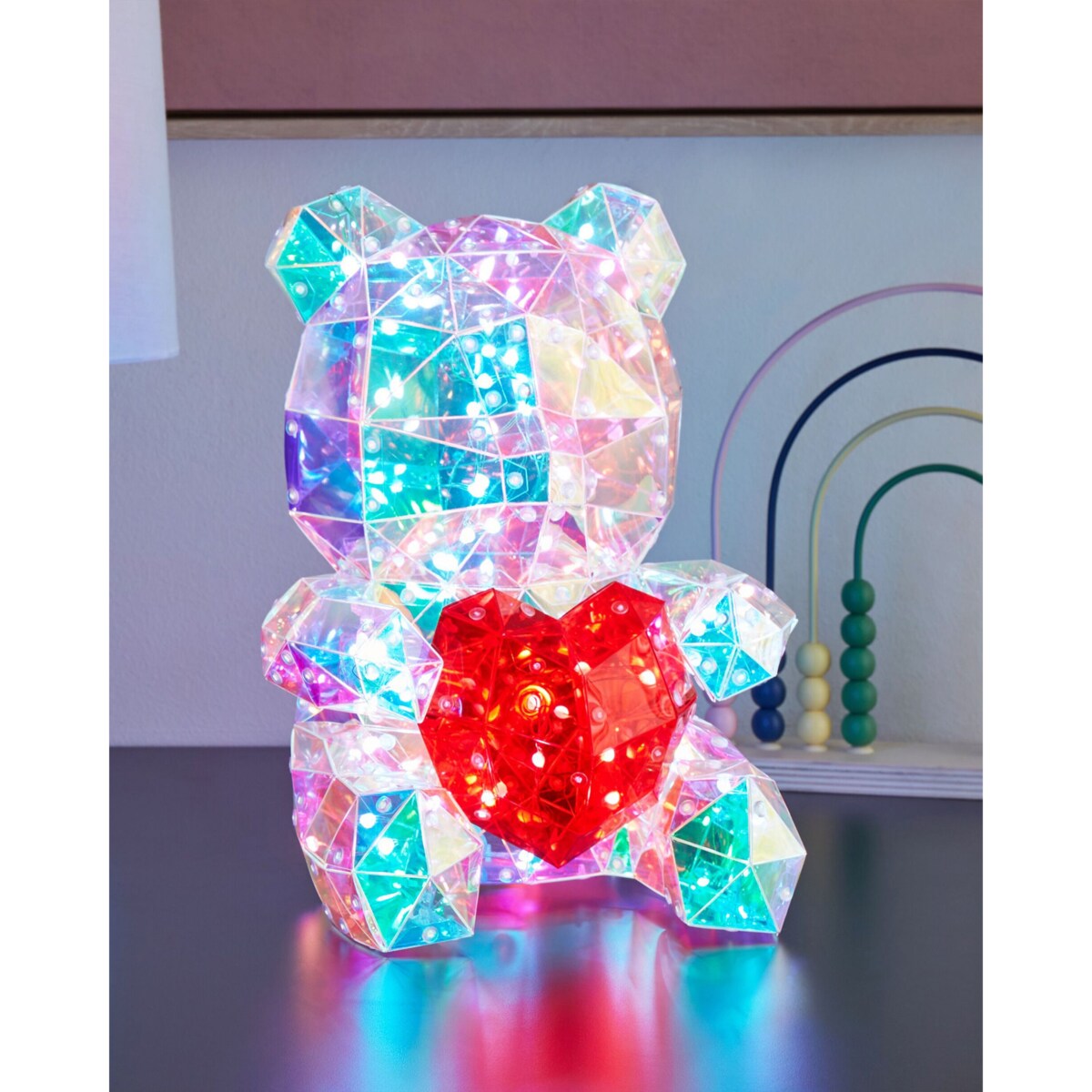 Dekoracja Smart LED z apilkacją miś wielokolorowa RIGEL